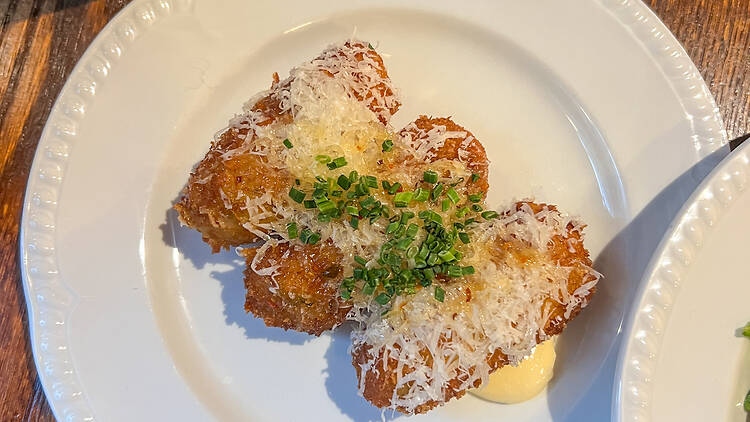 Gruyère and leek croquettes at the Beehive Hotel.