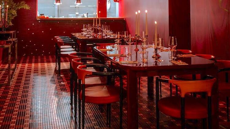 Restaurant à la flamme