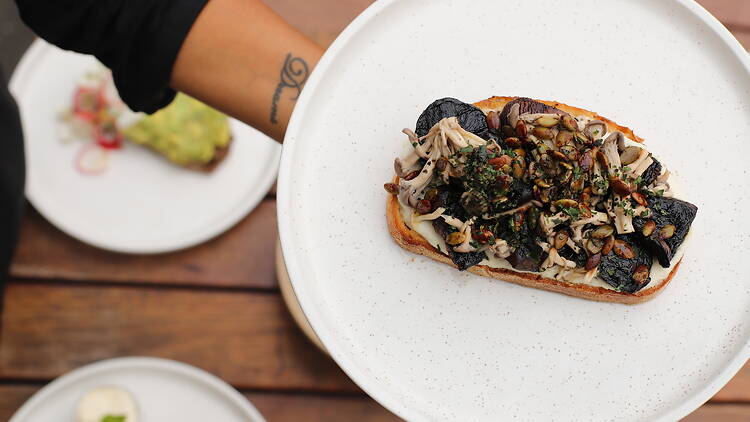 A plate of food at All Things Equal.