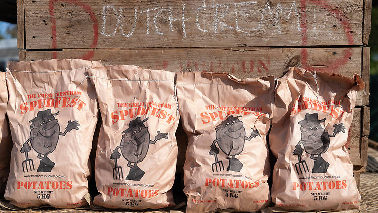 four bags of potatoes 