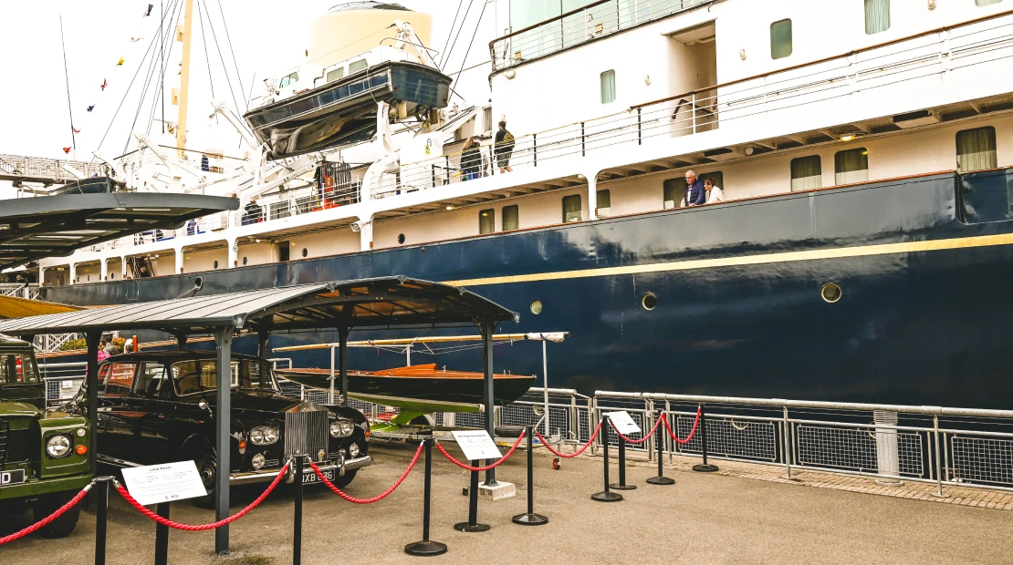 Close up of entry to Royal Yacht Britannia