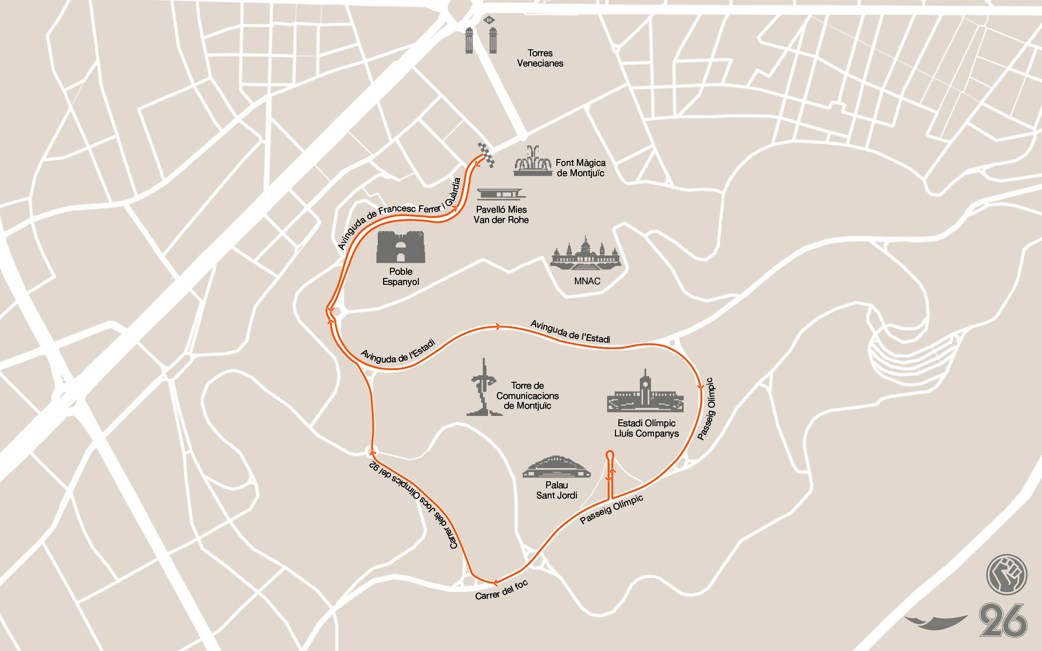 Mapa de la segona cursa antiracista