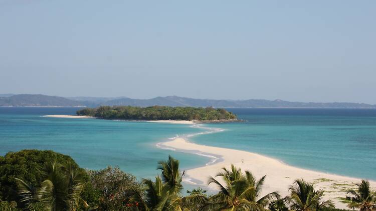 The sand bar of nosy iranja madagascar