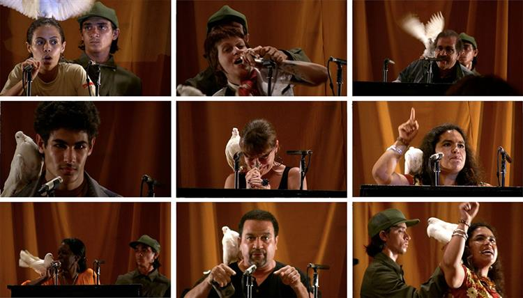 Anyone can step on stage in the middle of Times Square, grab a mic and speak freely at this one-day-only public performance