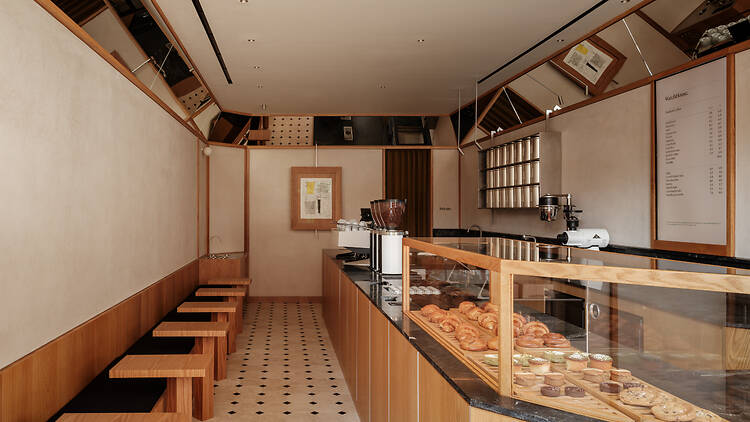 Interior of new WatchHouse coffee shop in St John's Wood