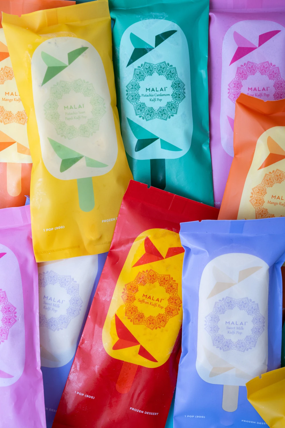 Malai Saffron Kulfi Pops