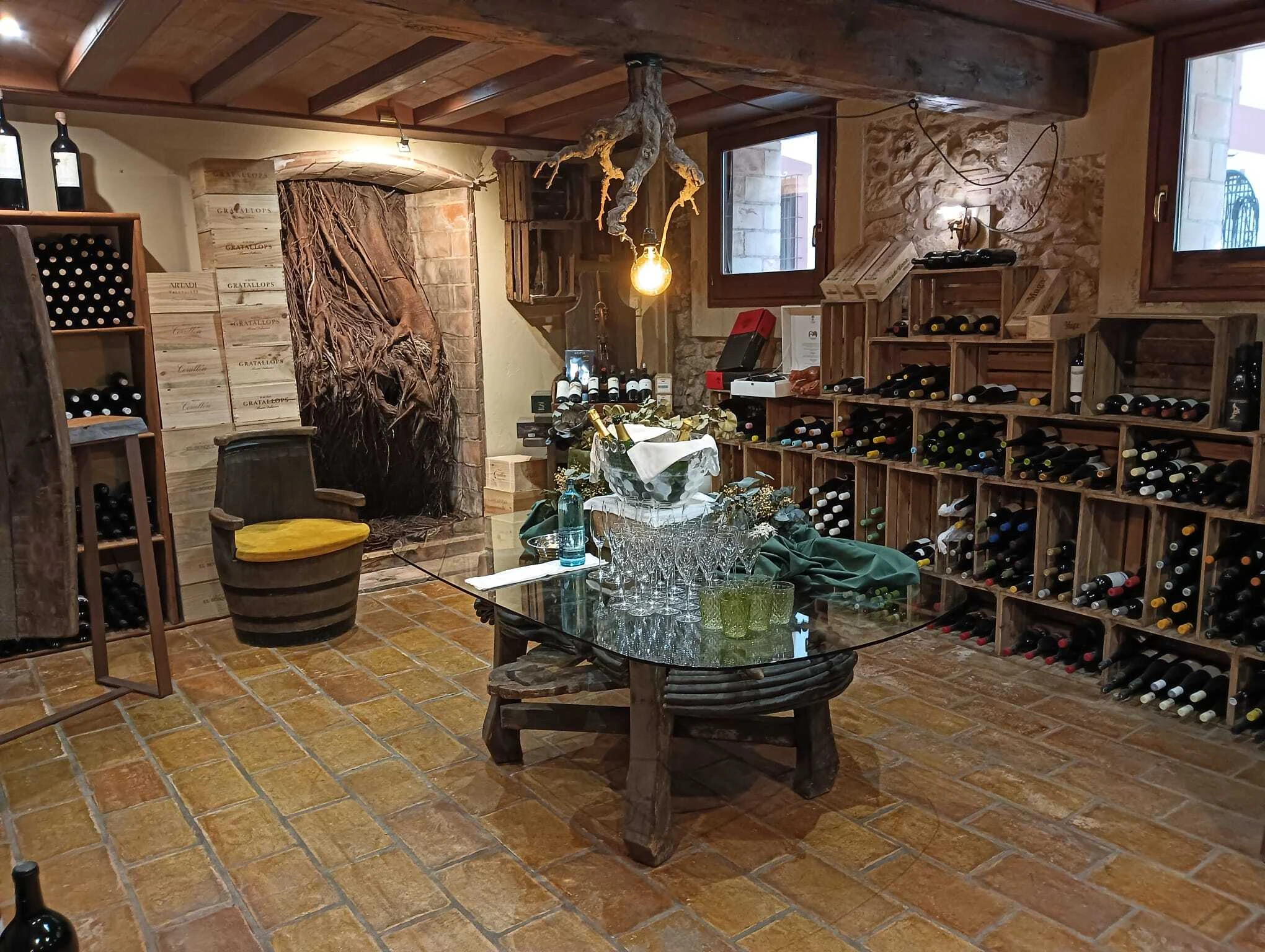 Villa Retiro, Xerta, las ra&iacute;ces en la bodega