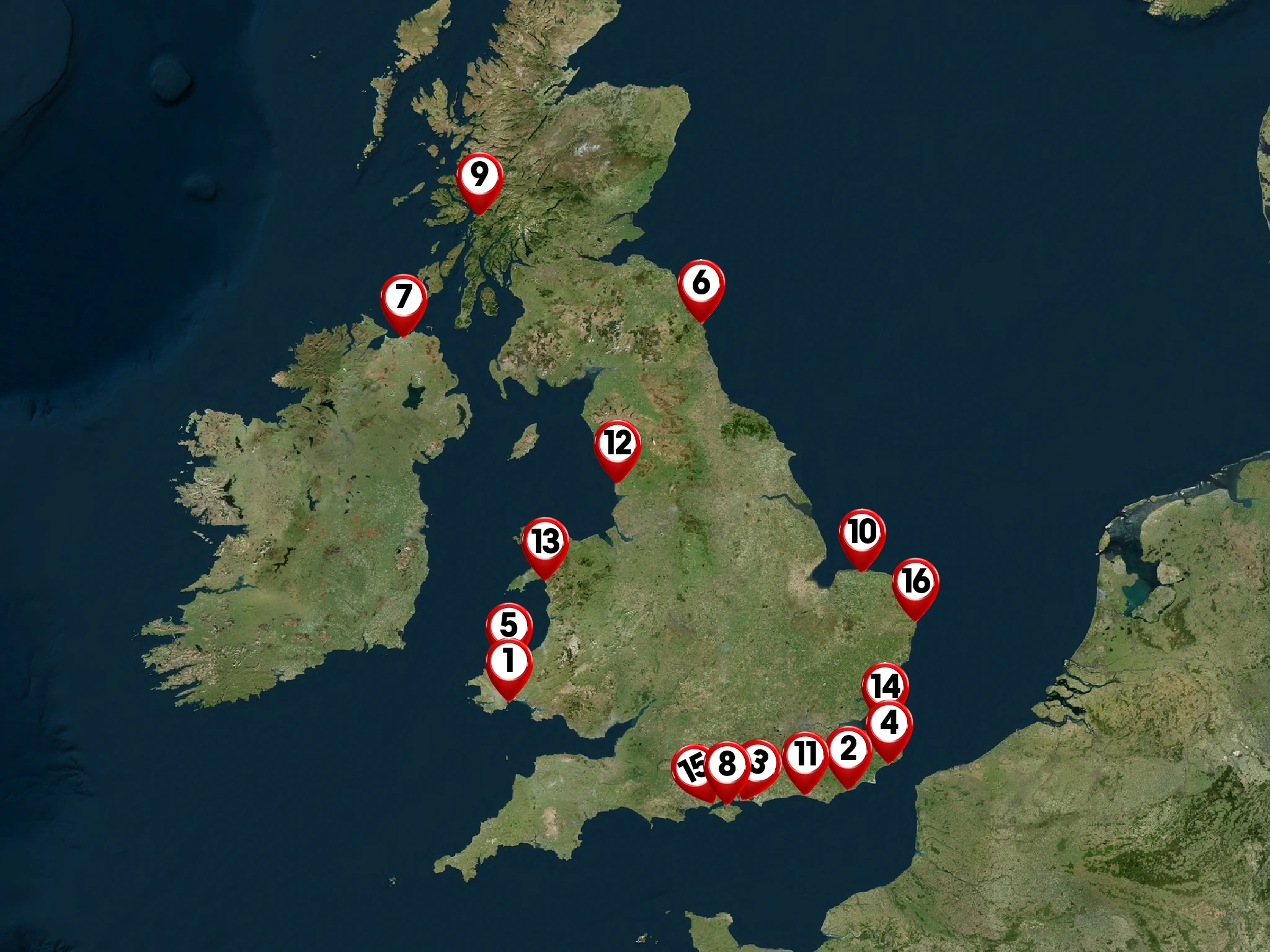 Time Out UK best seaside towns mapped