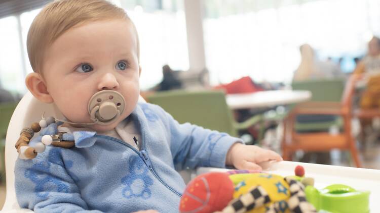 Baby in high chair
