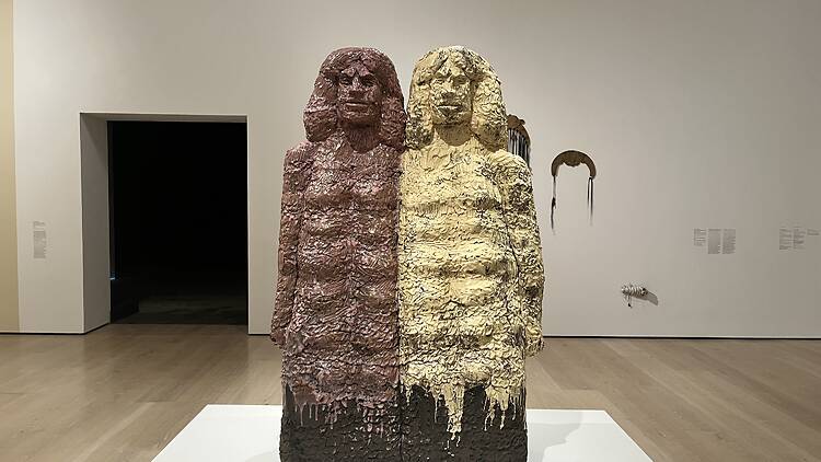 Sculptures at “Several Eternities in a Day: Form in the Age of Living Materials.”