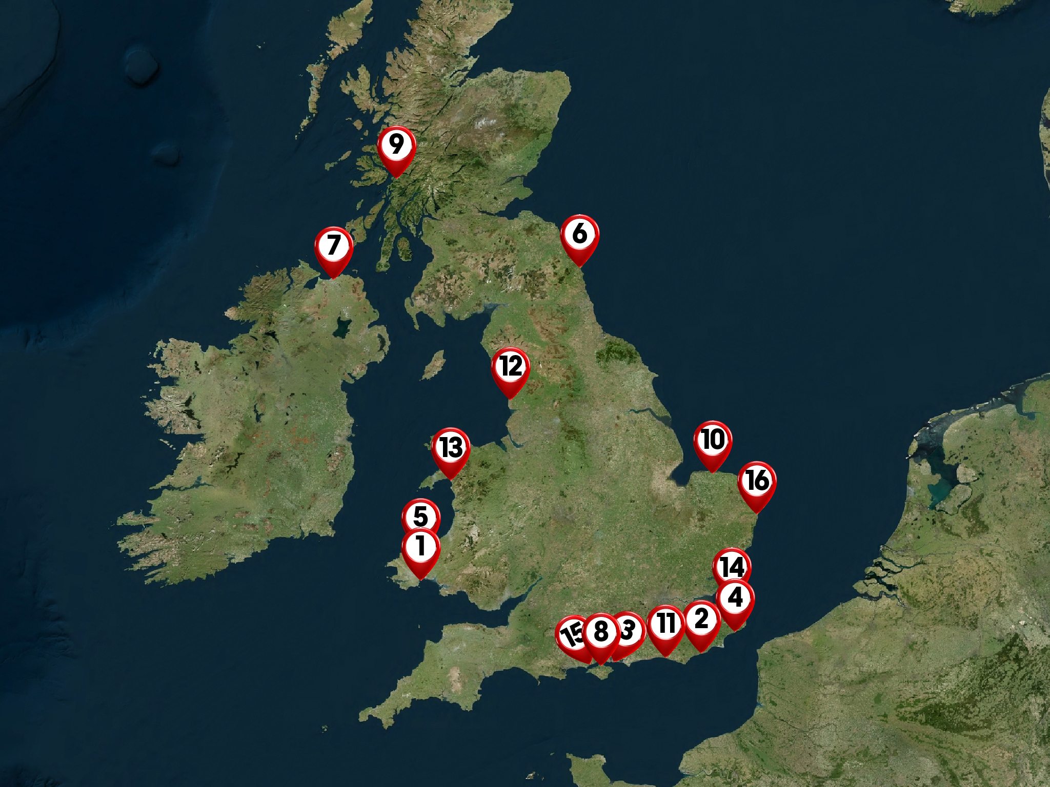 Best seaside towns mapped 