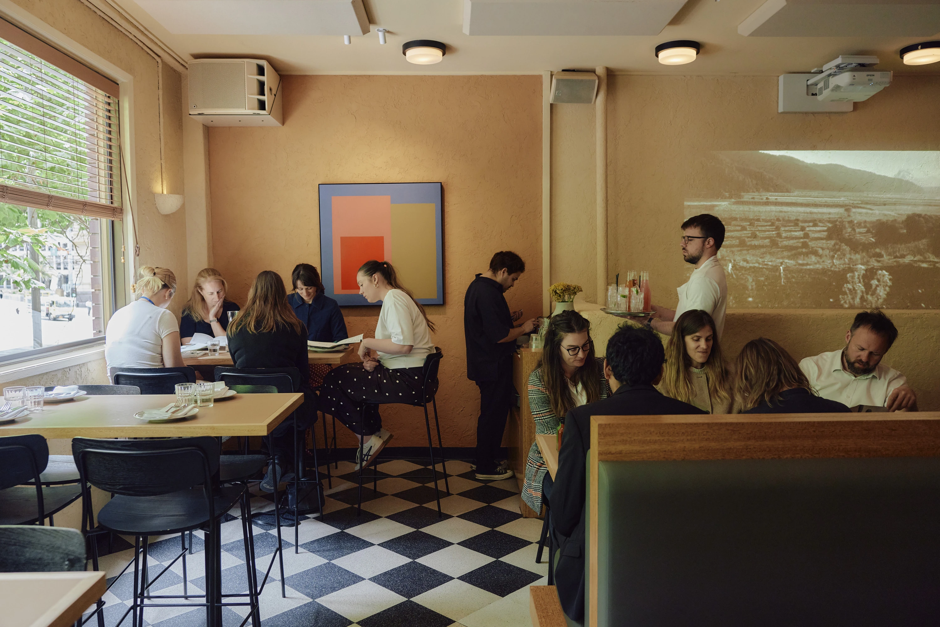 People eating at Mamasita.