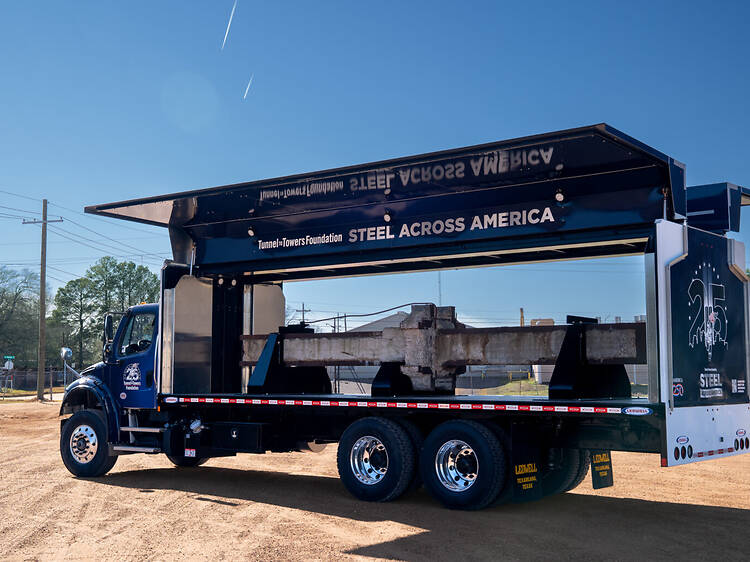A World Trade Center steel beam is touring 21 states ahead of the 25th anniversary of 9/11