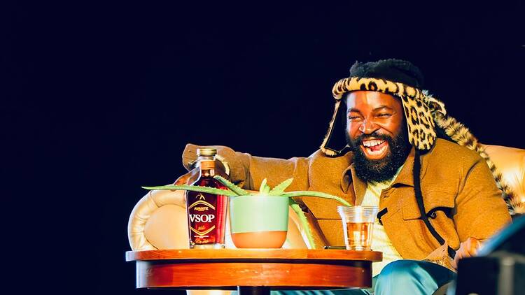 Big Zulu smiling at his album launch in Johannesburg