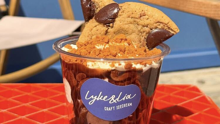 Crafted ice cream sundaes at Lyke and Lia
