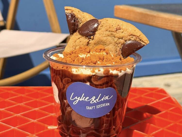 Crafted ice cream sundaes at Lyke and Lia