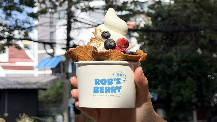 Natural frozen yoghurt at Rob’s Berry