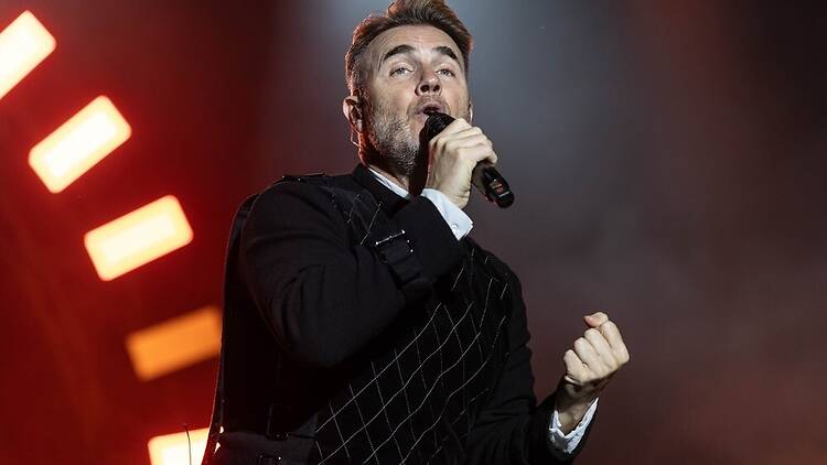 Gary Barlow of Take That performing live