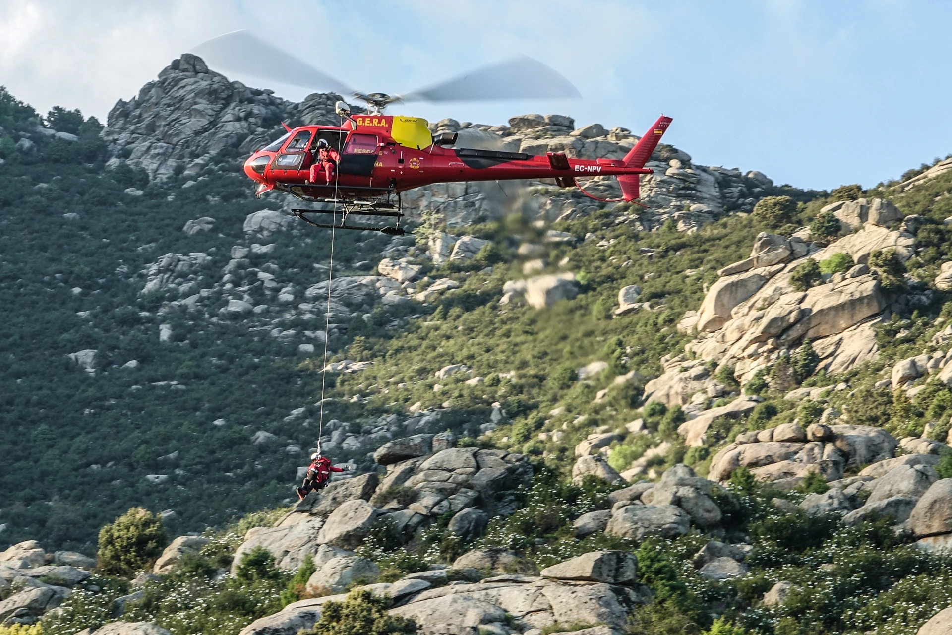 Exhibici&oacute;n de Rescate, Bomberos GERA. Festival La Pedriza
