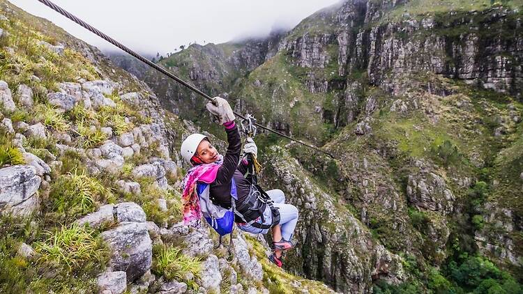 Ziplining in Elgin Valley