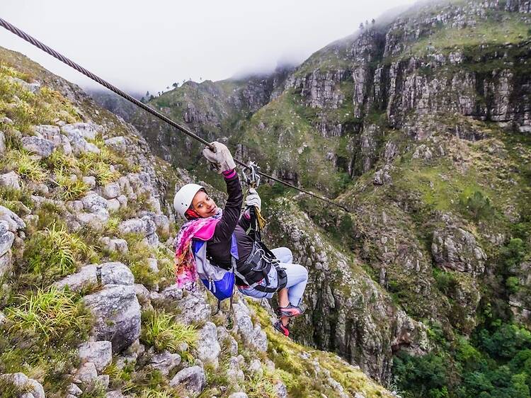 Ziplining in Elgin Valley