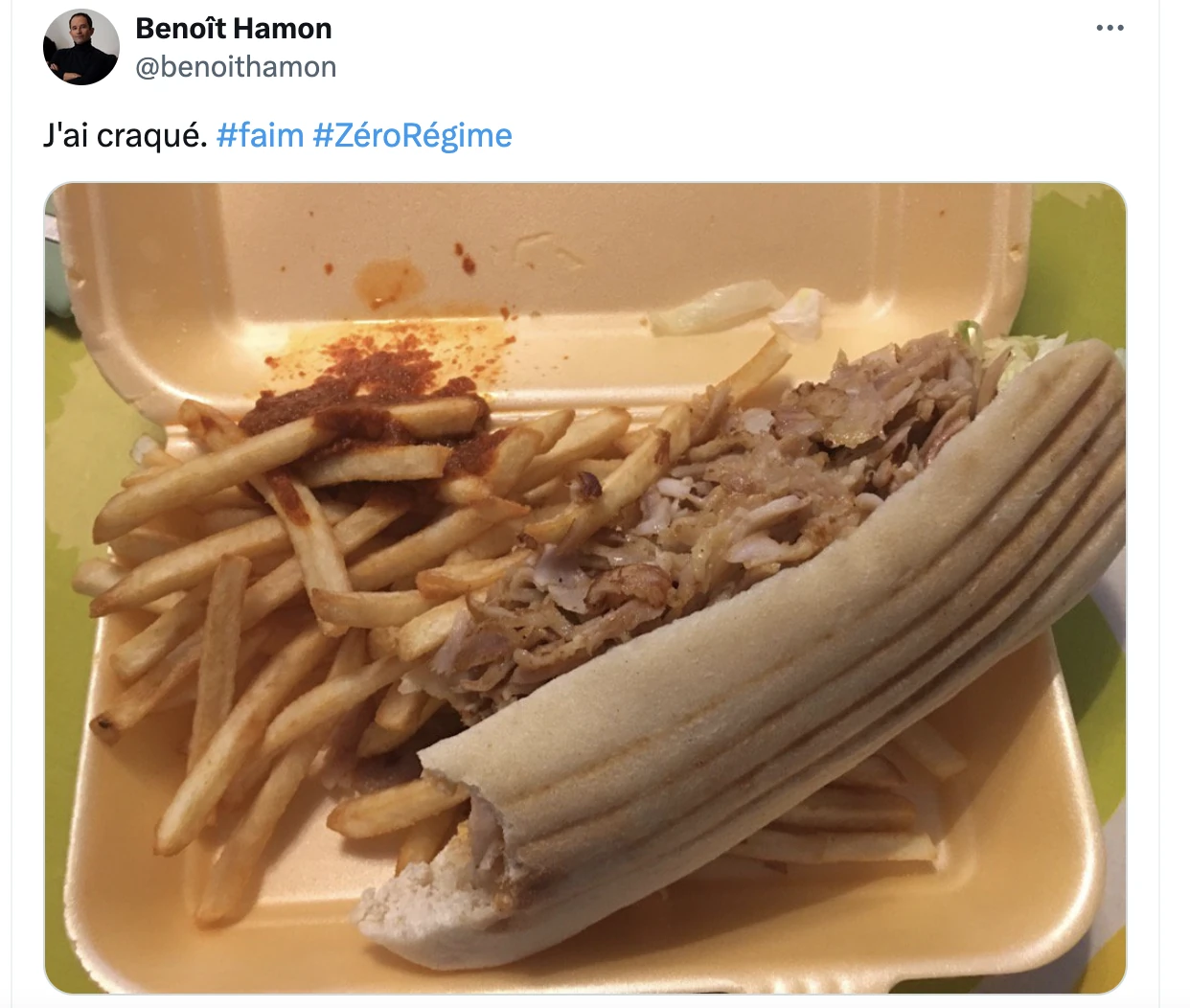 Tweet de Benoit Hamon
