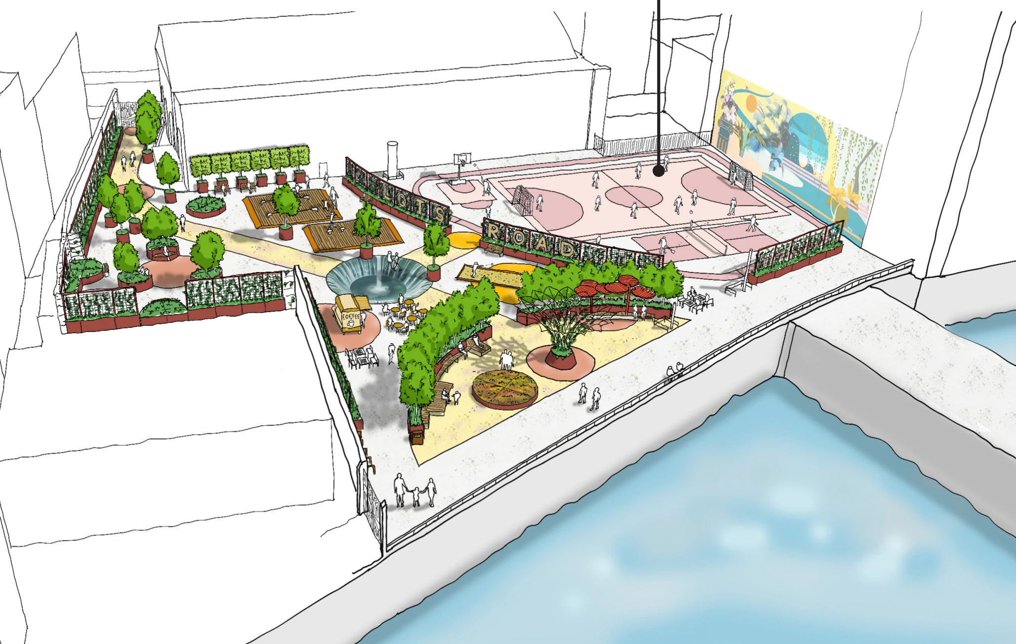 Plans for park at Cremorne Wharf Depot Foreshore