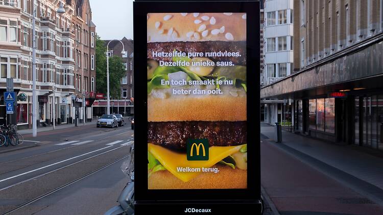 Billboard McDonalds At Amsterdam The Netherlands 17-6-2020