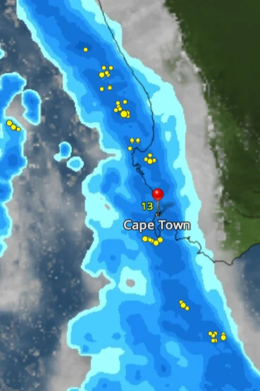 Rain outlook for Sunday - courtesy Weather and Radar. 