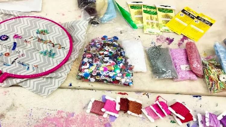 After Workshop: Bead Embroidery