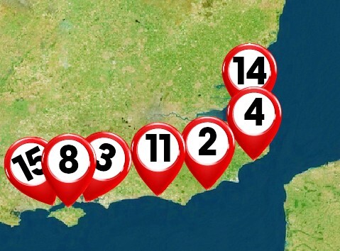 Mapped: the best British seaside towns near London
