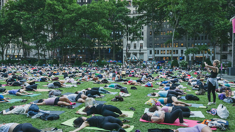 Yoga in Bryant Park