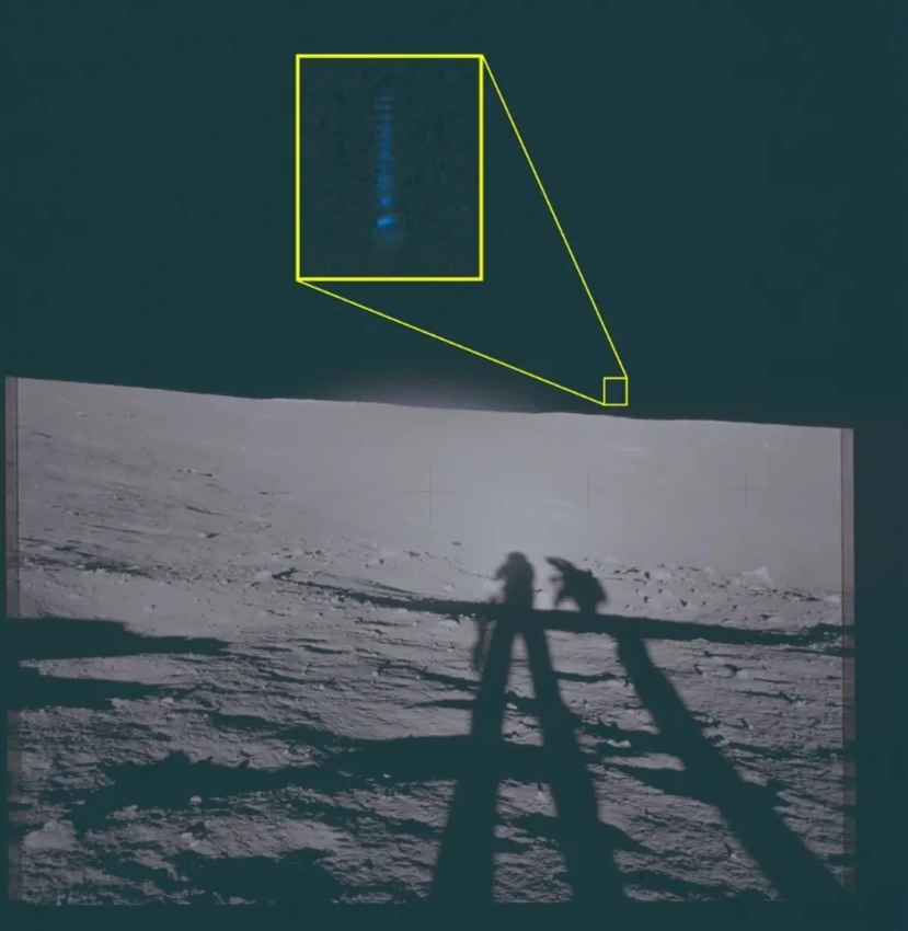 A view from the Moon during the Apollo 12 mission in 1969