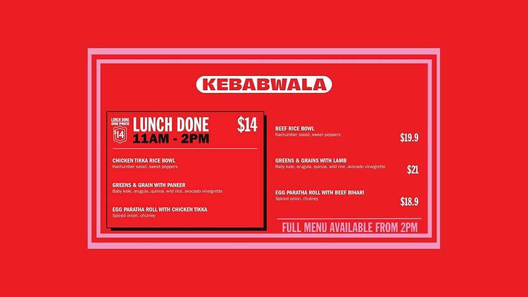 Lunch done. One Price. $14! Lunch done. One Price. $14!