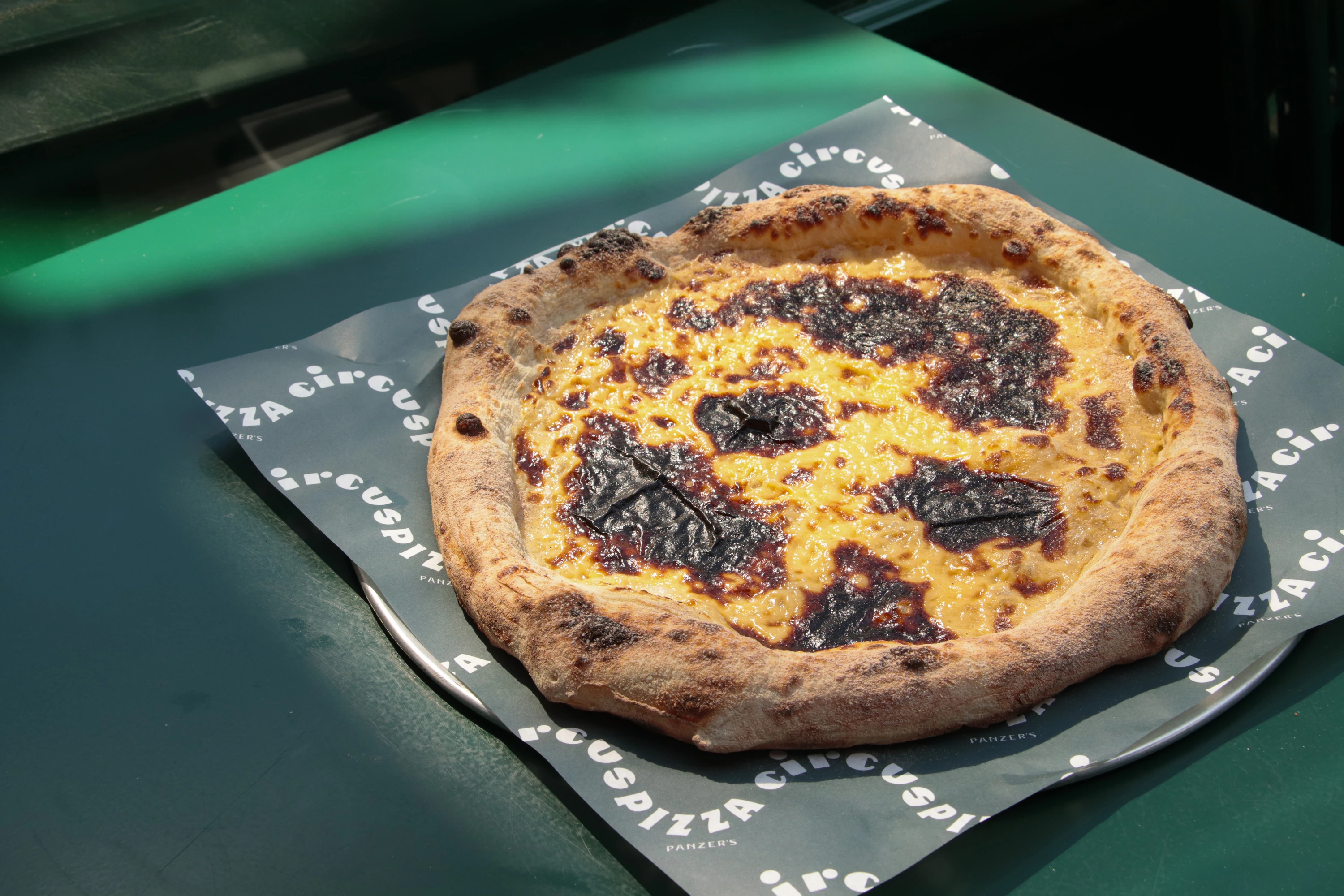 The pastel de nata custard pizza from Circus Pizza