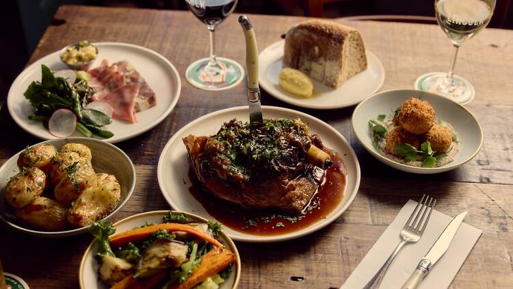 Plates of food at the Lincoln in Carlton.