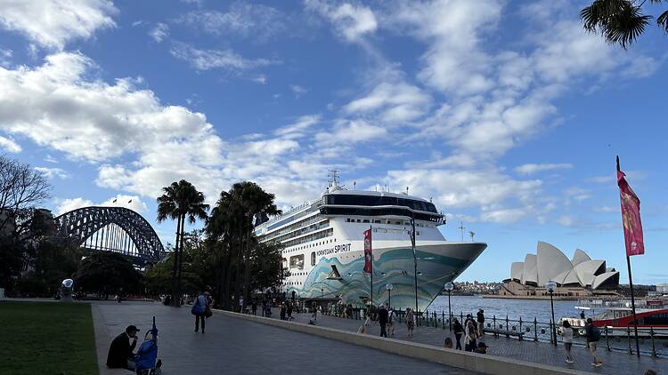 A photo of a Norwegian Cruise Line cruise ship in Sydney Harbour