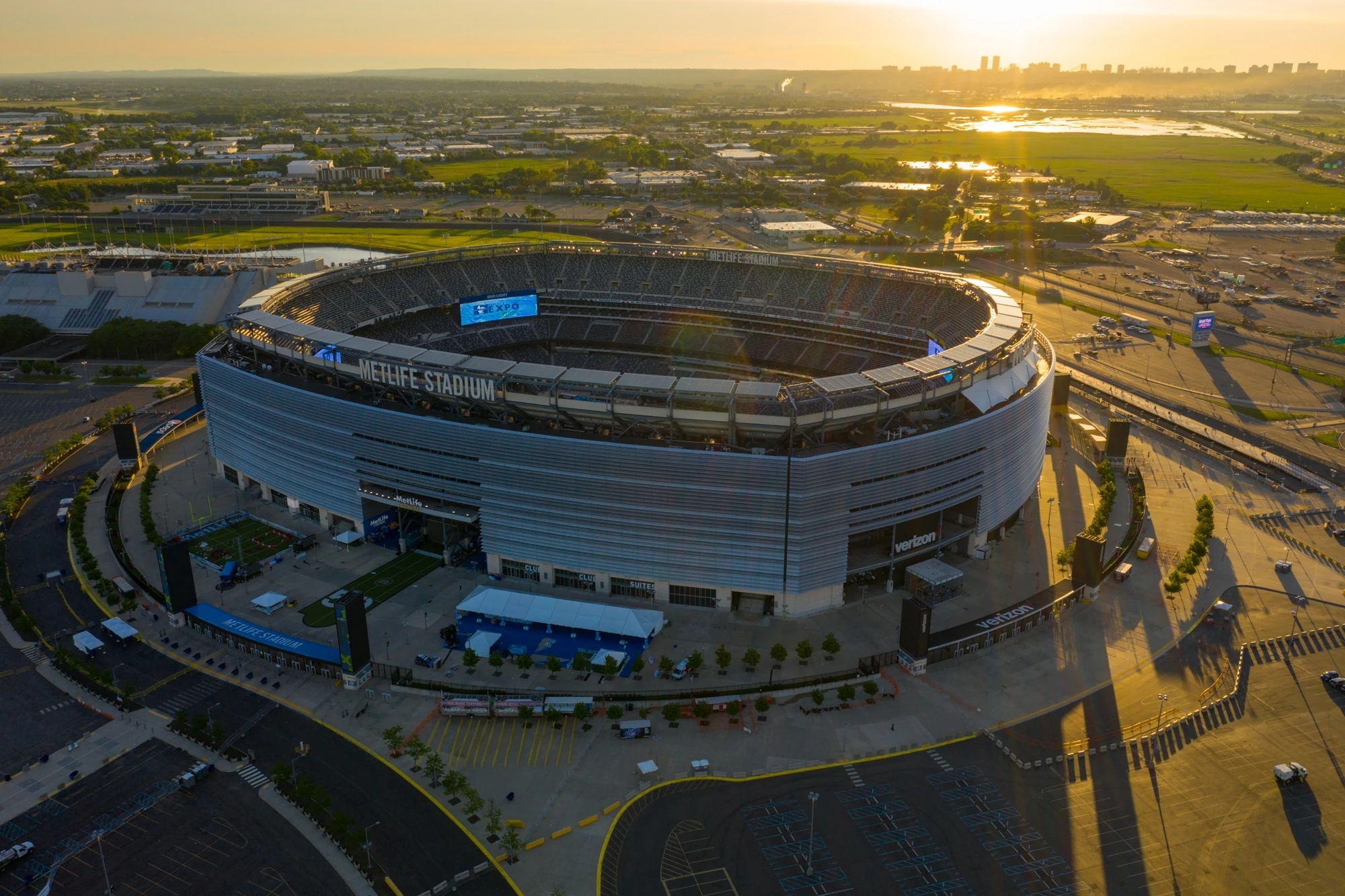 Sunrise over MetLife Stadium
