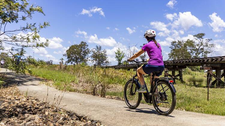Rider on Brisbane Valley Rail Trail