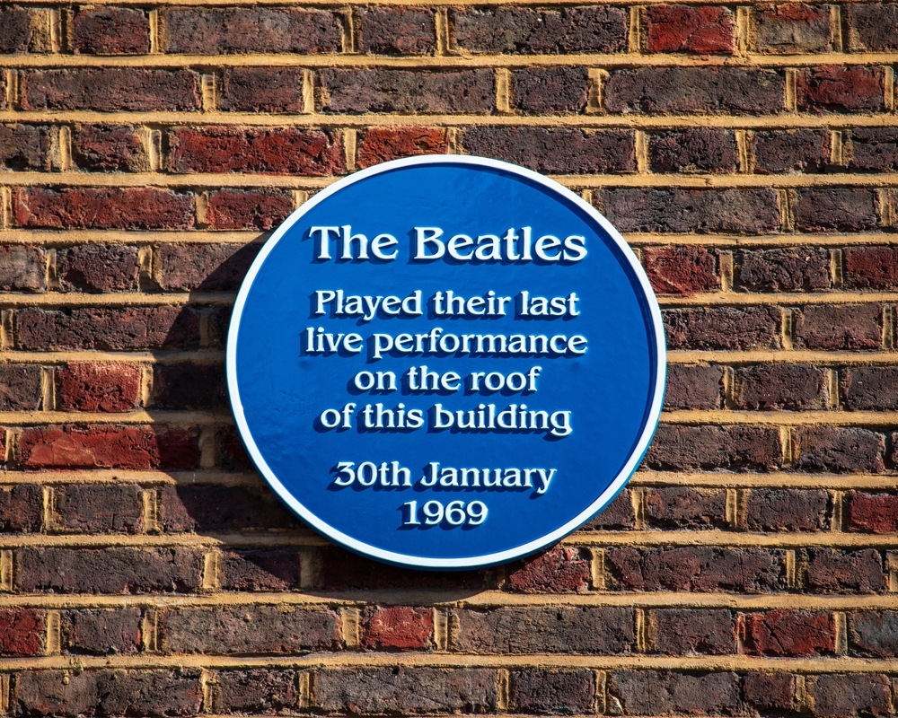 Beatles plaque on Savile Row, London