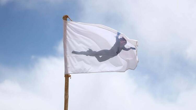 Art by Eva Schlegel, 'raising flags' | Showcased at sa Ladakh Biennale 2024