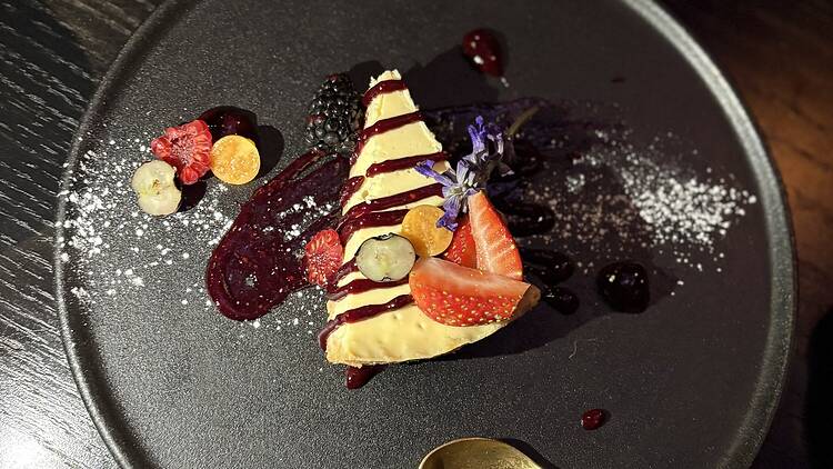Cheesecake served at Sinn restaurant