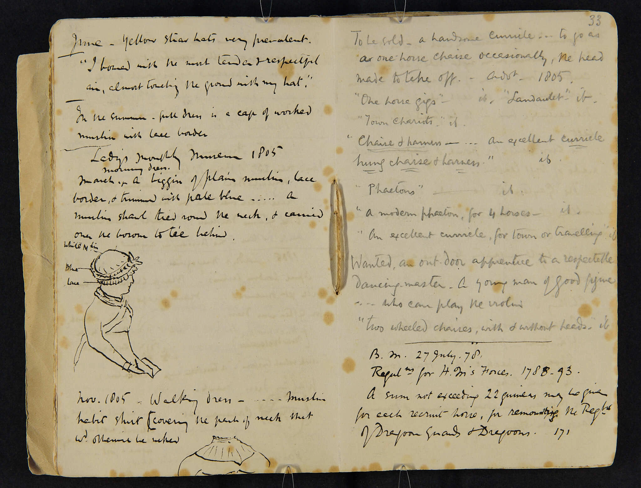 Thomas Hardy 'Trumpet Major' notebook