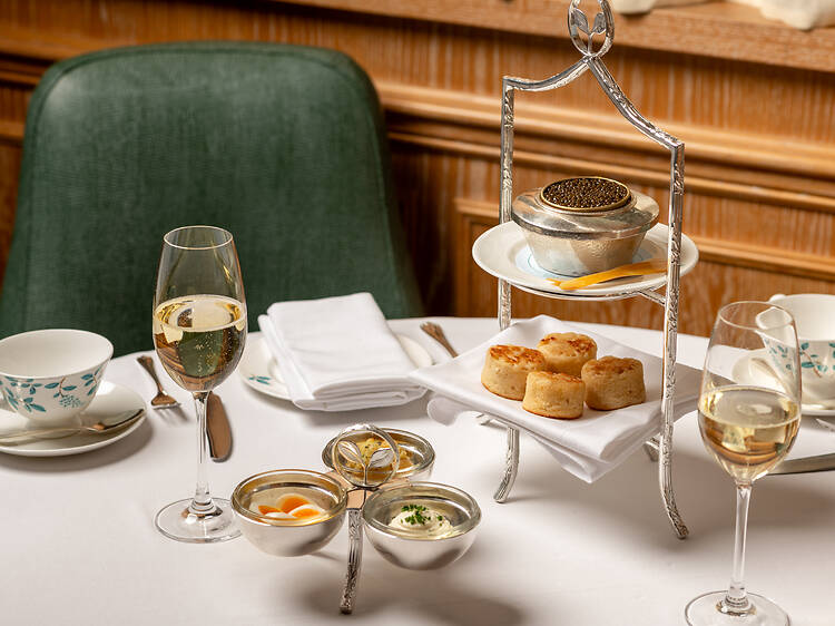 Caviar afternoon tea at Fortnum & Mason