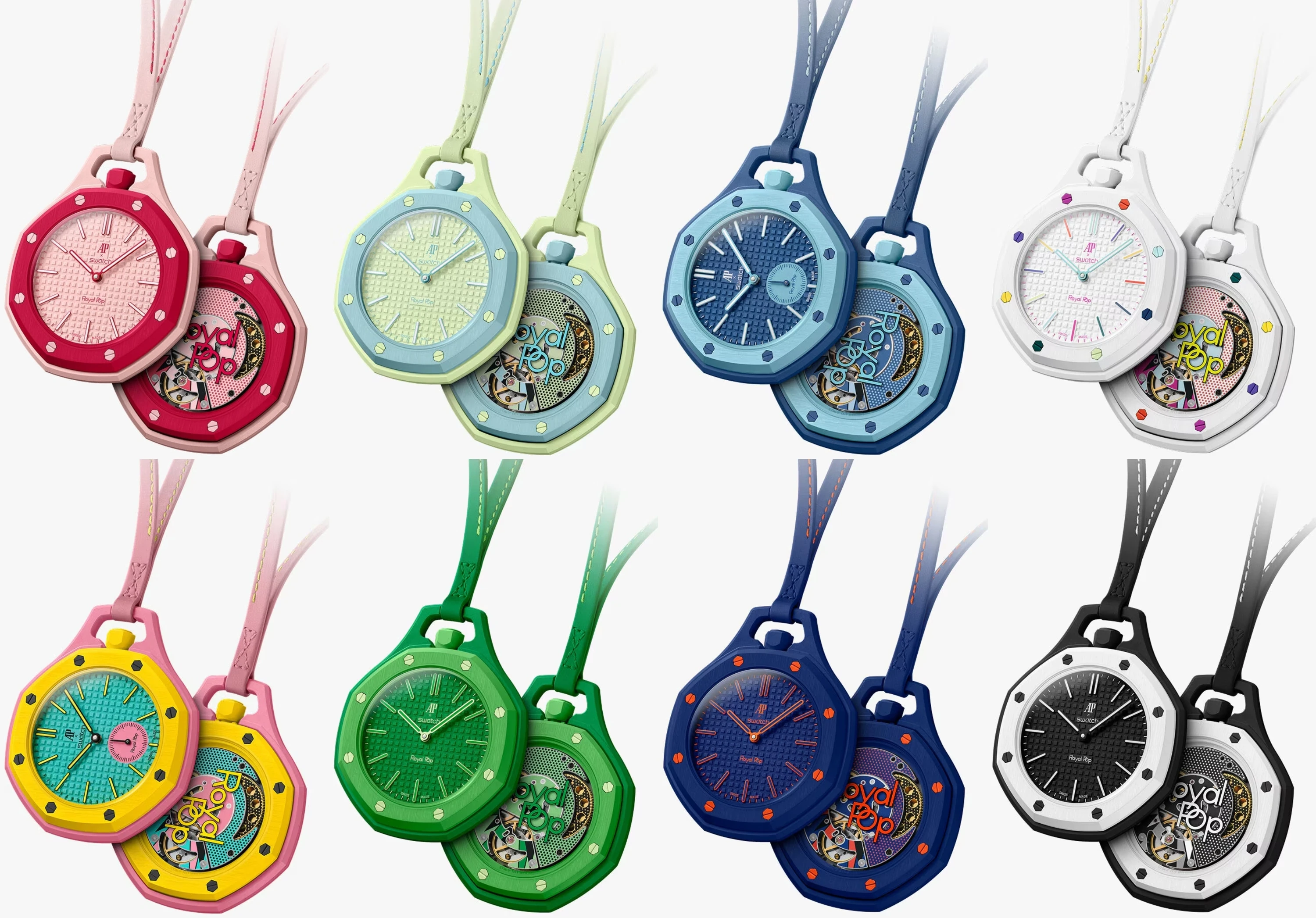 Swatch X AP Royal Pop 聯乘系列八款懷錶