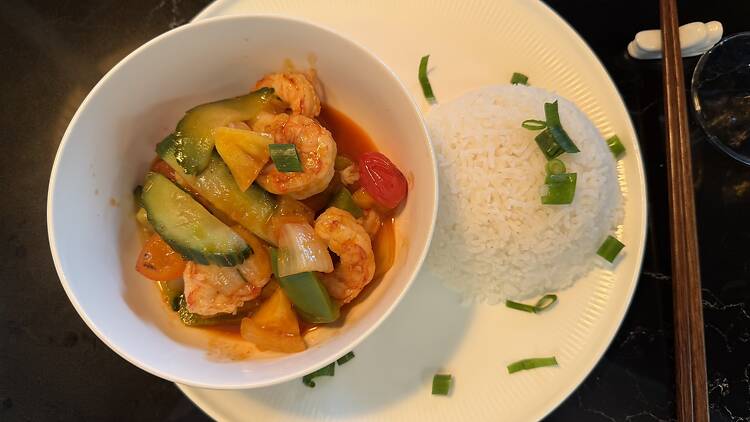 Sweet and Sour Prawn at The Thai Table