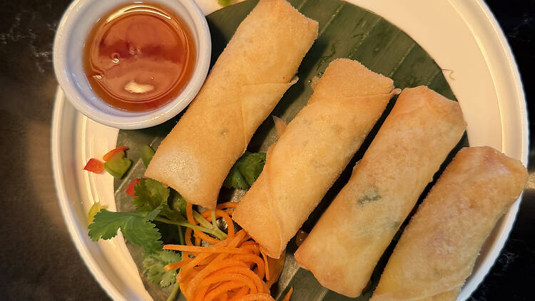 Prawn and Cheese Spring Rolls at the Thai Table