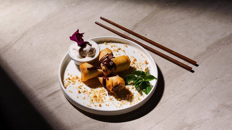 The Golden Chocolate Banana Delight at the Thai Table
