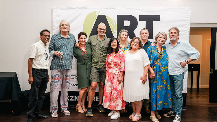 Some of the exhibiting artists at the official launch of Art in the Country 2026 Art in the Country 2026