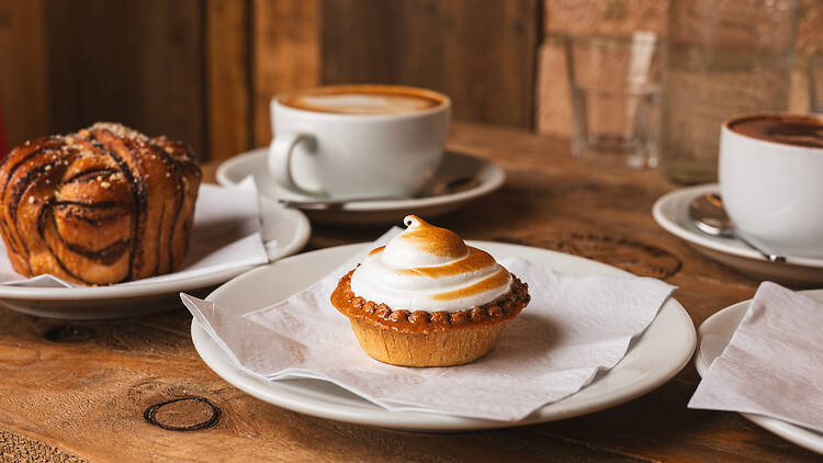 Baked goods and coffee at Lockdown Bakehouse Baked goods and coffee at Lockdown Bakehouse
